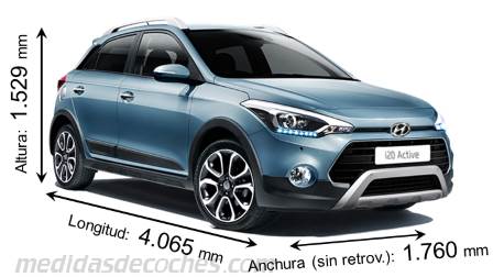 Medidas Hyundai i20 Active 2016