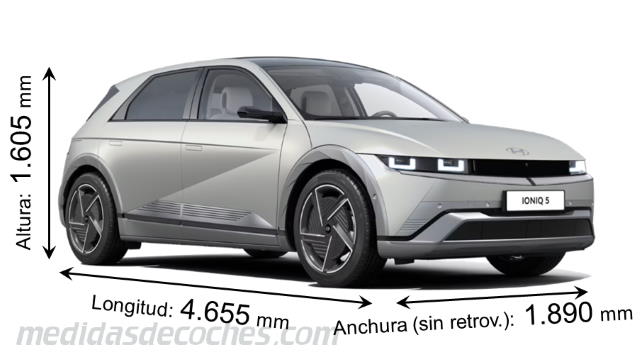 Hyundai IONIQ 5 largo x ancho x alto