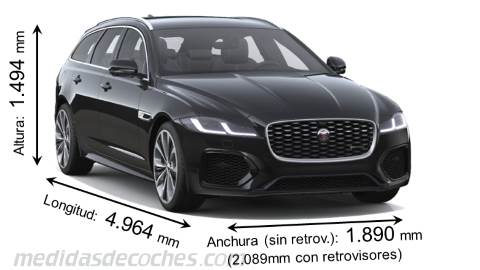 Medidas Jaguar XF Sportbrake 2021 con dimensiones de longitud, anchura y altura