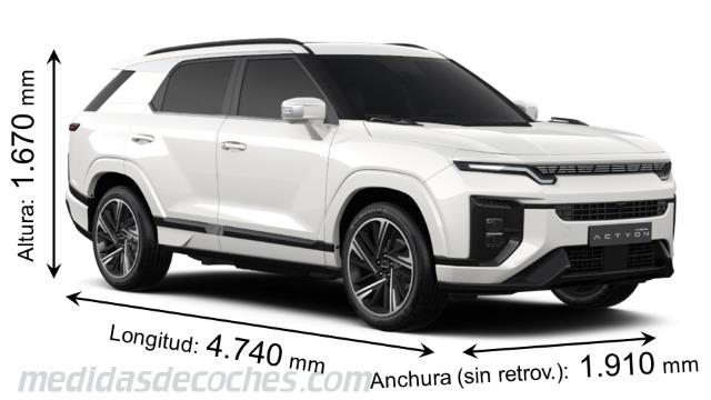 Dimensiones KGM Torres Actyon