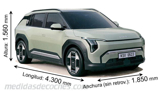 Kia EV3 largo x ancho x alto