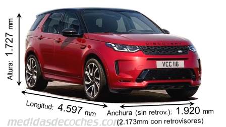 Land Rover Discovery Sport cotas en mm