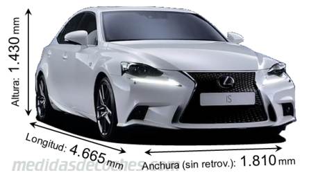 Medidas Lexus IS 2013