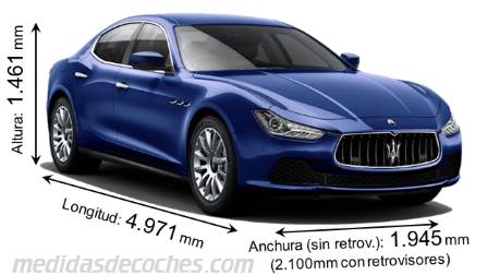 Medidas Maserati Ghibli 2017