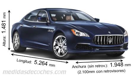 Medidas Maserati Quattroporte 2016