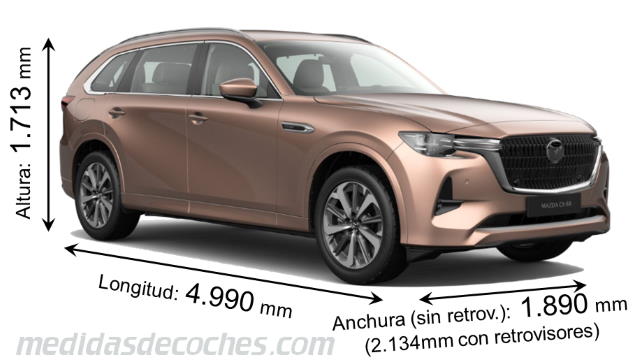 Mazda CX-80 largo x ancho x alto