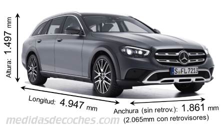 Medidas Mercedes-Benz E All-Terrain 2020 con dimensiones de longitud, anchura y altura