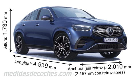 Mercedes-Benz GLE Coupé largo x ancho x alto