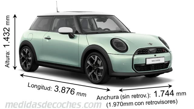 MINI Cooper largo x ancho x alto