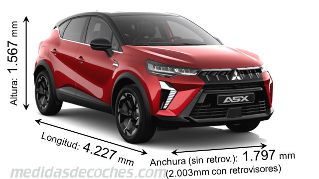 Mitsubishi ASX cotas en mm