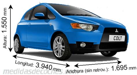 Medidas Mitsubishi COLT 2009