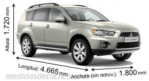 Medidas Mitsubishi Outlander 2010