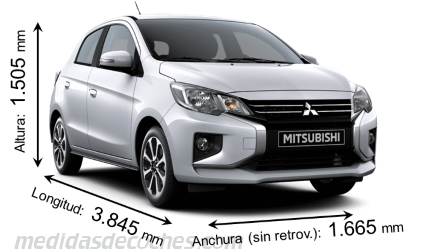 Mitsubishi Space Star tamaño