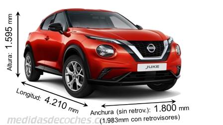 Nissan Juke largo x ancho x alto