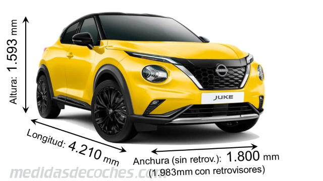 Nissan Juke largo x ancho x alto