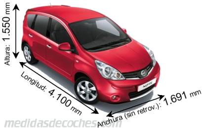 Medidas Nissan Note 2009