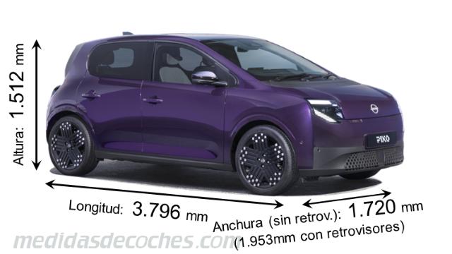 Dimensiones Nissan Pixo