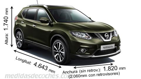 Medidas Nissan X-Trail 2014