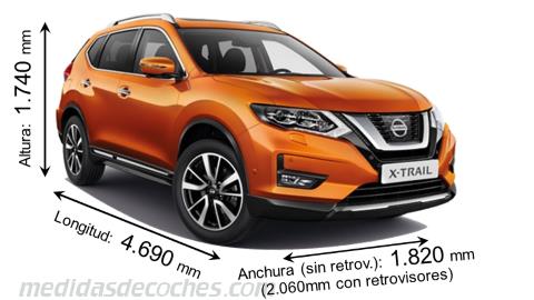 Medidas Nissan X-Trail 2017