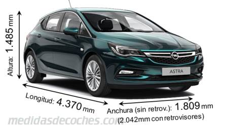 Medidas Opel Astra 2016