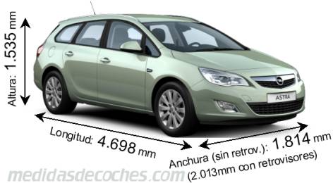 Medidas Opel Astra Sports Tourer 2010