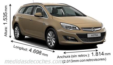 Medidas Opel Astra Sports Tourer 2012