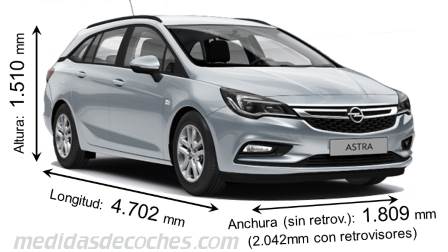 Medidas Opel Astra Sports Tourer 2016