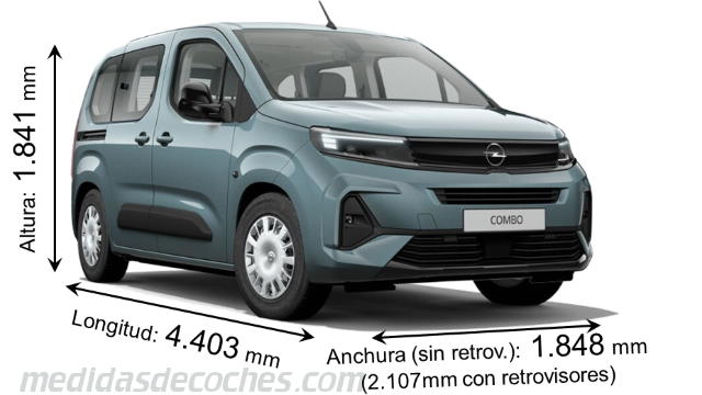 Opel Combo cotas en mm