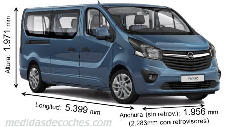 Medidas Opel Vivaro Combi Larga 2015