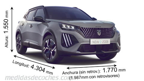 Tamaño del Peugeot 2008 2023