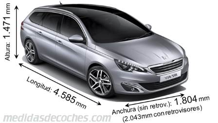 Medidas Peugeot 308 SW 2014