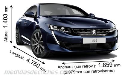 Medidas Peugeot 508 2019