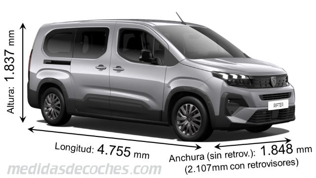 Peugeot Rifter Larga dimensiones