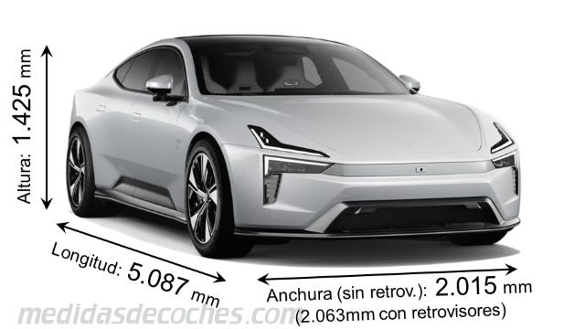 Polestar 5 cotas en mm