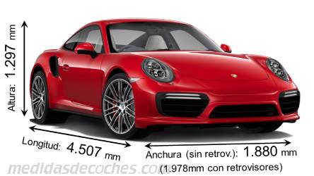 Medidas Porsche 911 Turbo 2016