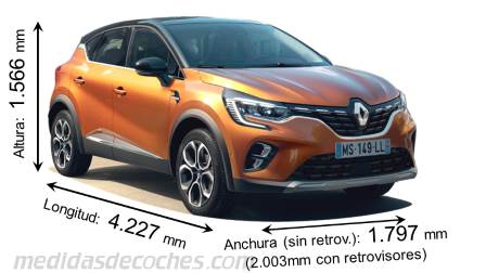 Renault Captur cotas en mm