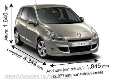 Medidas Renault Scénic 2009