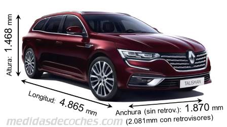 Medidas Renault Talisman Sport Tourer 2020 con dimensiones de longitud, anchura y altura