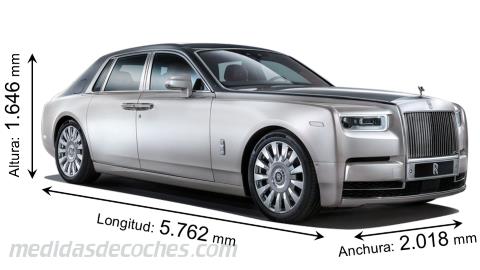 Rolls-Royce Phantom largo x ancho x alto