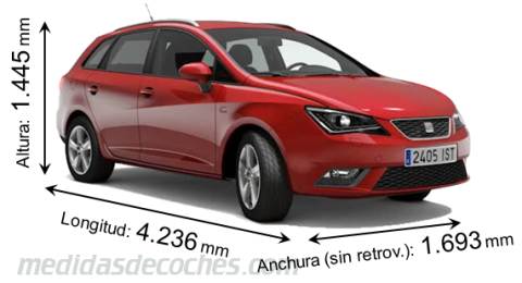 Medidas Seat Ibiza ST 2012