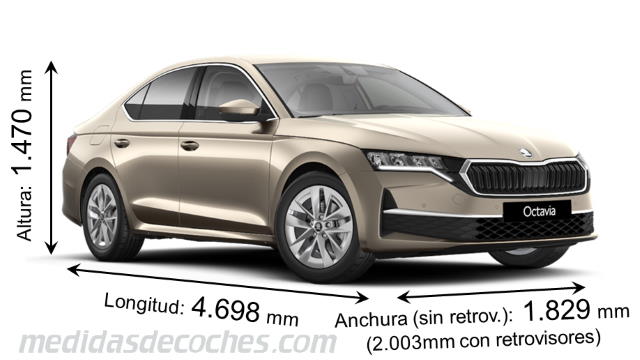 Škoda Octavia tamaño