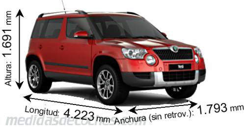 Medidas Skoda Yeti 2009