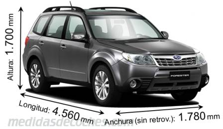 Medidas Subaru Forester 2011