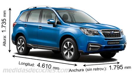 Medidas Subaru Forester 2016