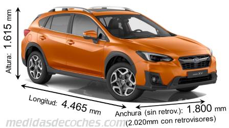 Medidas Subaru XV 2018