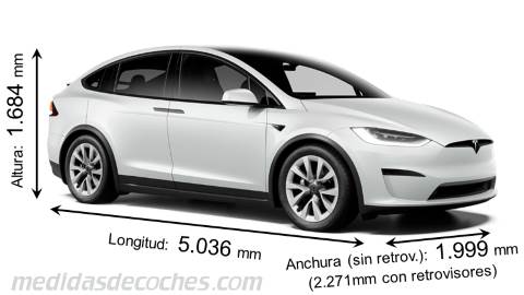 Tesla Model X tamaño