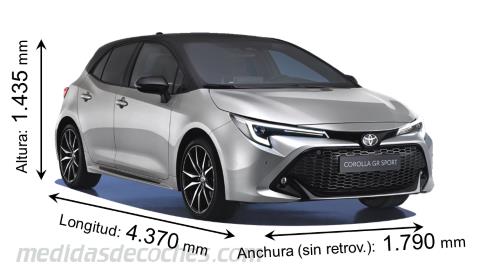 Toyota Corolla cotas en mm