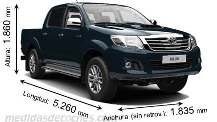 Medidas Toyota Hilux 2012