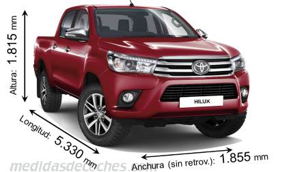Toyota hilux размеры
