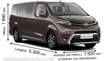 Medidas Toyota Proace Verso Larga 2016